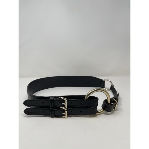 Lauren Ralph Lauren Tri-Strap O-Ring Leather Belt Women's XL Retail $115.00 - Picture 8 of 12
